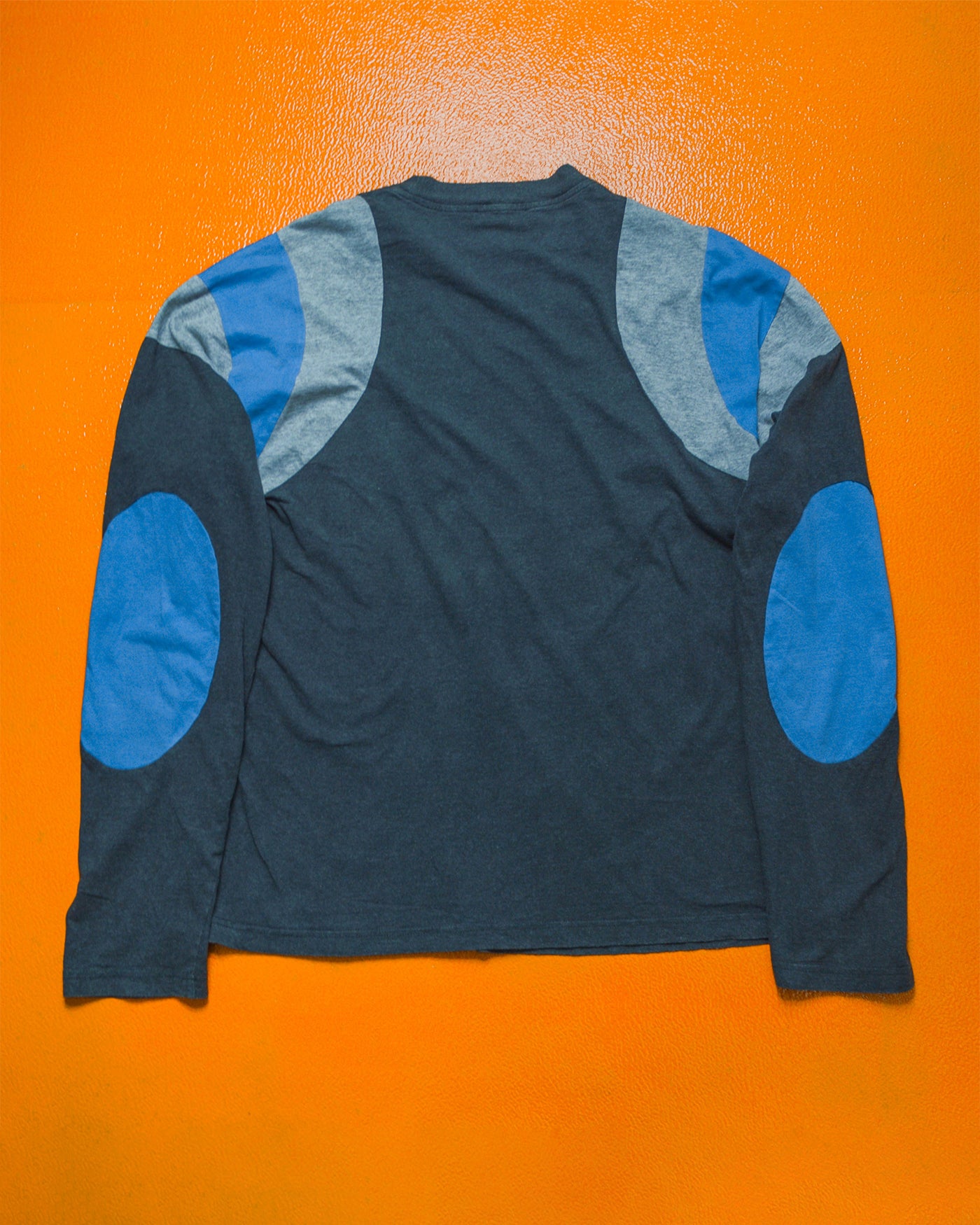 Early 2000s Grey / Blue Panelled Longsleeve Top (~M~)
