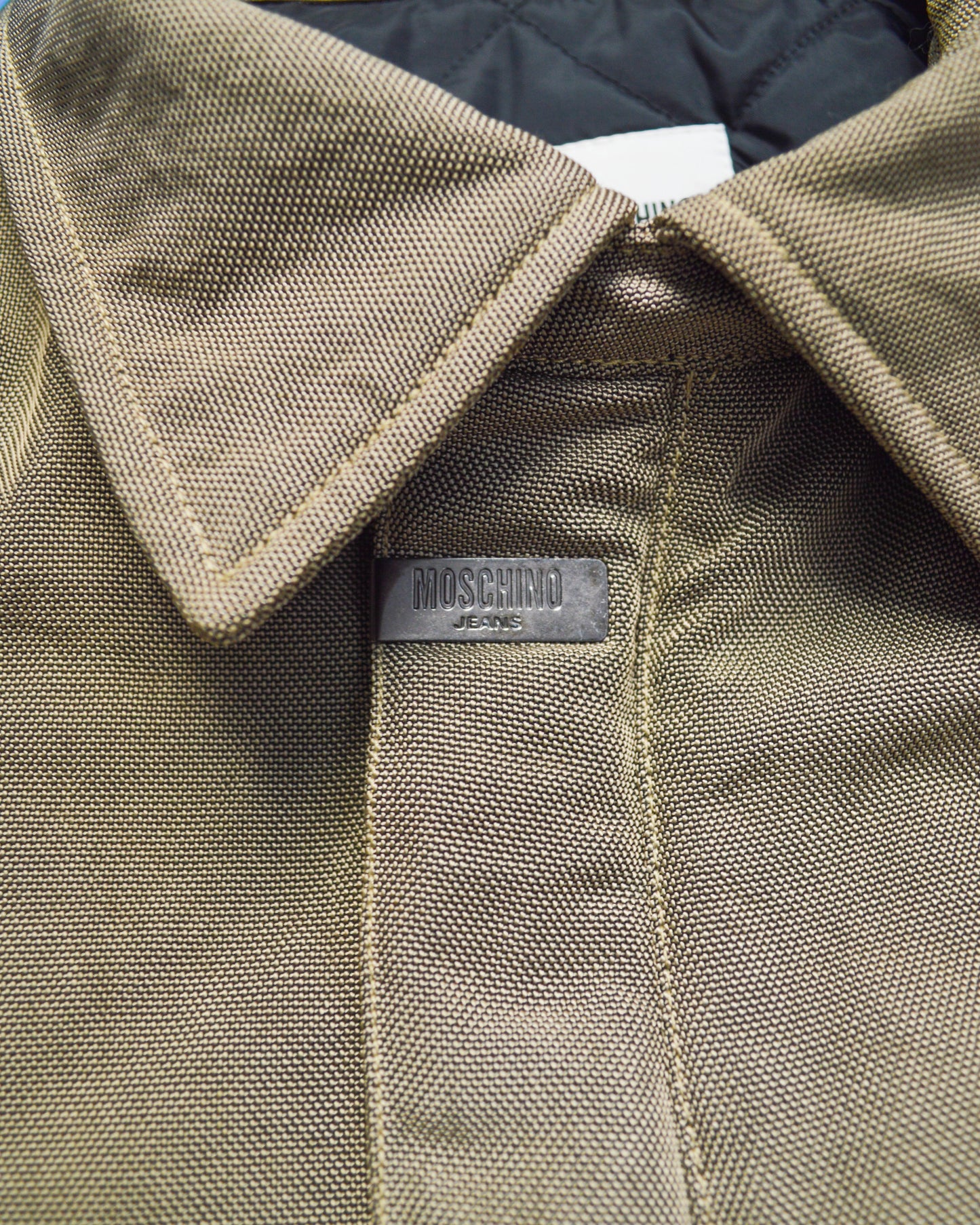 Late 90s Beige 3-D Pocket Asymmetrical Quilted Jacket (~L~)