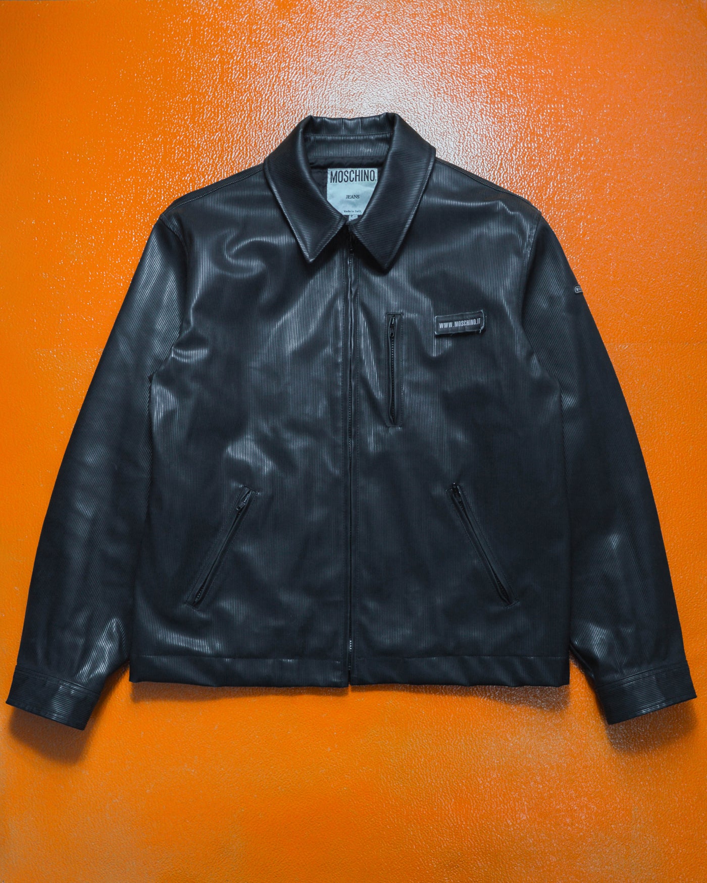 Late 90s "warm-fit" Textured Poly Nylon Quilted Work Jacket (~XL~)