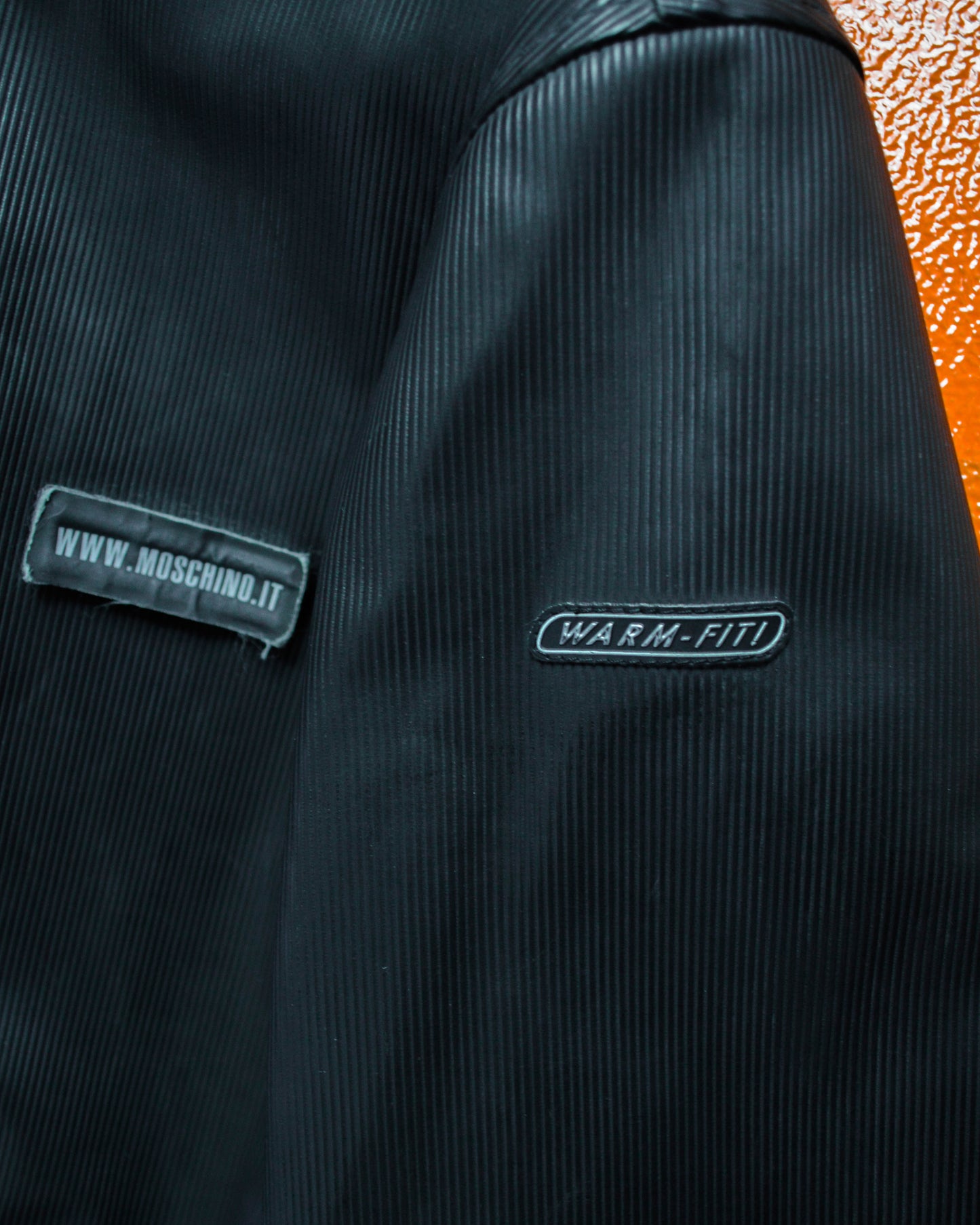 Late 90s "warm-fit" Textured Poly Nylon Quilted Work Jacket (~XL~)
