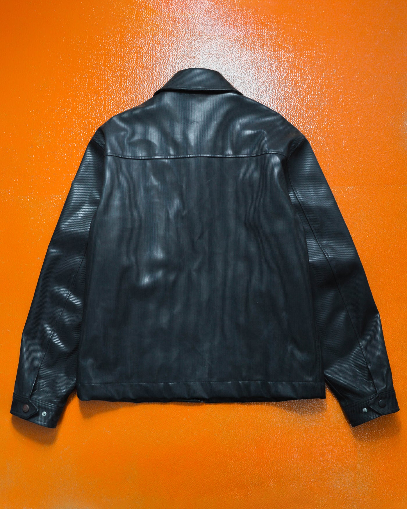 Late 90s "warm-fit" Textured Poly Nylon Quilted Work Jacket (~XL~)