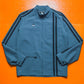 2004 Muted Teal Striped Asymmetrical Light Jacket (~M~)