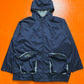 Fall 2000 Egg Cell Style Nylon Navy Windbreaker Jacket (XL)