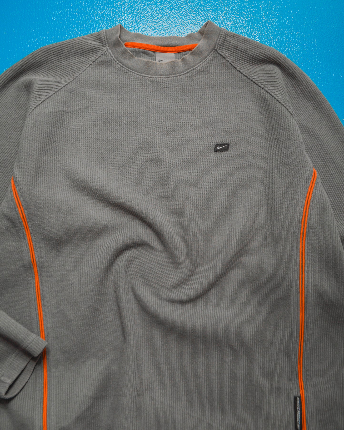 Fall 2001 Ribbed Grey Orange Jumper (XL)