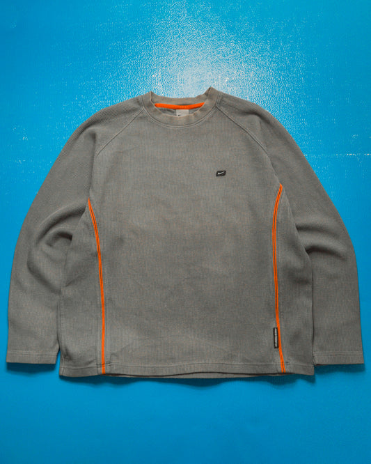 Fall 2001 Ribbed Grey Orange Jumper (XL)
