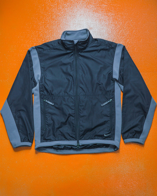 Spring 2003 Grey / Black Stretch Panel Track Jacket (S)