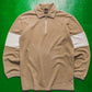 Spring 2000 Tan Quarter Zip Minimal Striped Rugby / Jumper (~M~)