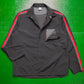 Spring 2002 Red Striped Zip Up  Nylon Shirt (~L~)