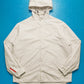 Sport Off-white Hooded Snap Down Lightly Padded Minimal Jacket (M~L)