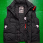 Sport Black Technical Nylon Square Quilted Gilet / Vest w. Backpack Straps (~L~)