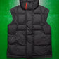 Sport Black Technical Nylon Square Quilted Gilet / Vest w. Backpack Straps (~L~)