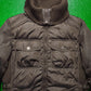 Black Label Women's Dark Brown High Knit Funnel Neck Down Jacket (46)