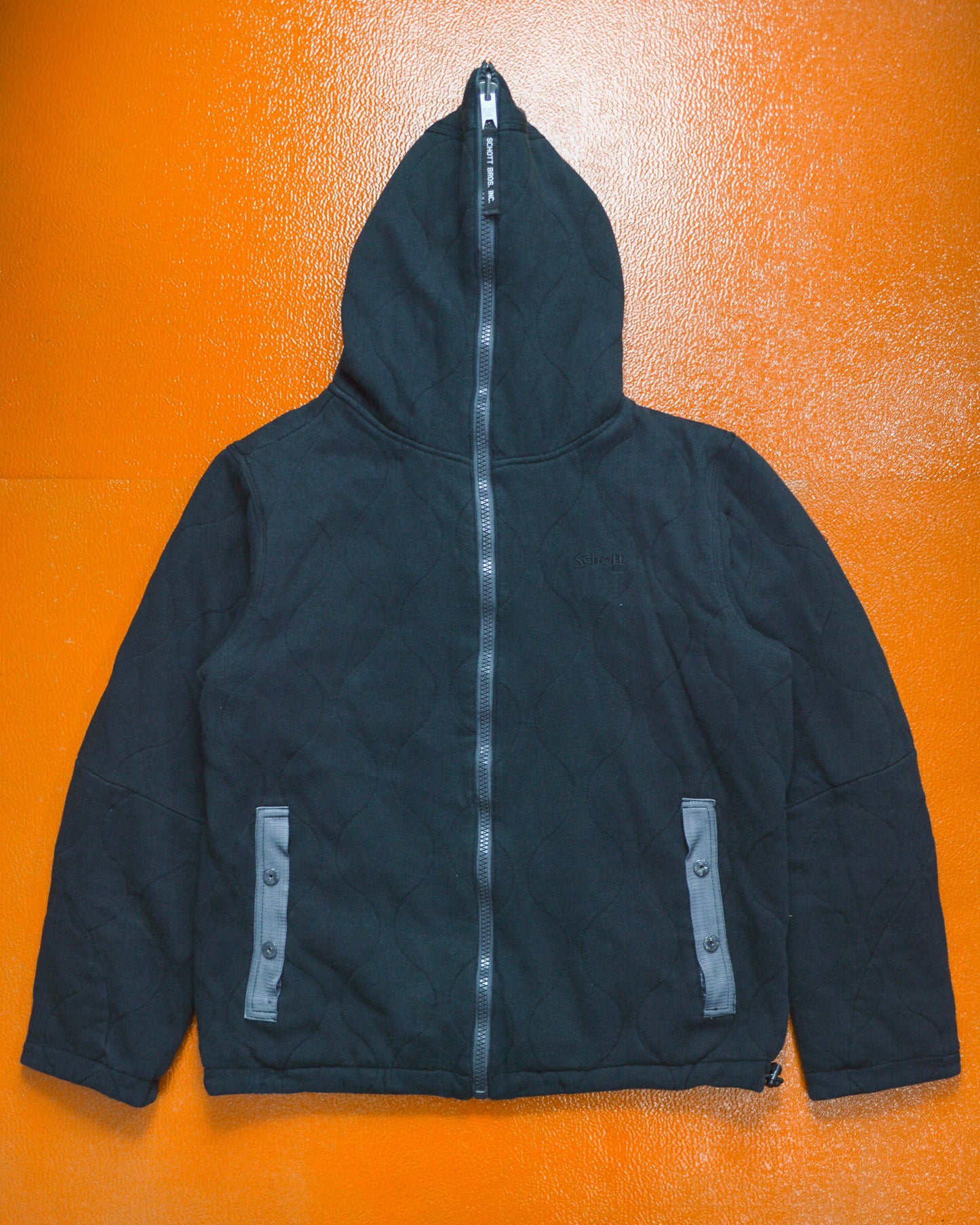 Black/ Grey Reversible Full Zip Onion Quilted Jacket (~M~)