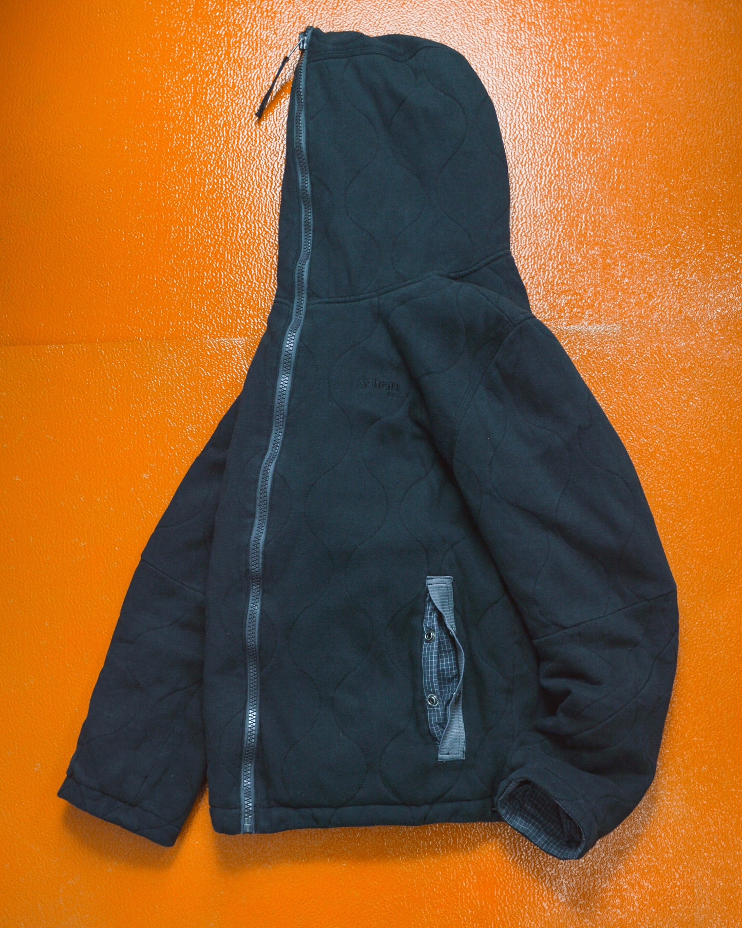 Black/ Grey Reversible Full Zip Onion Quilted Jacket (~M~)