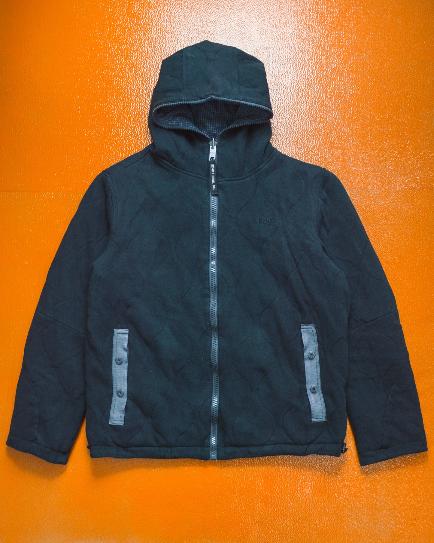 Black/ Grey Reversible Full Zip Onion Quilted Jacket (~M~)