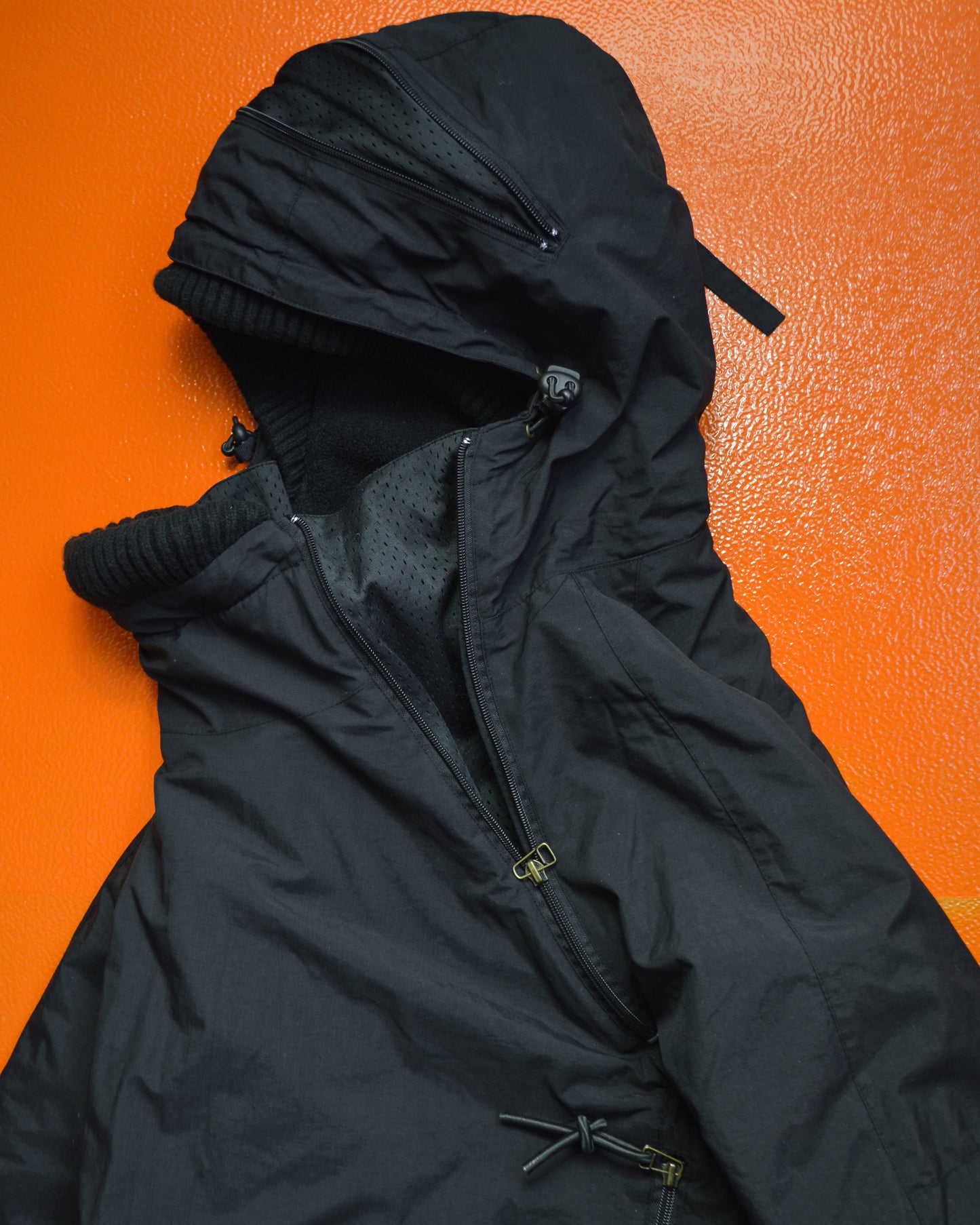 Black Multi Zip Ventilated Technical Pullover Jacket (L)