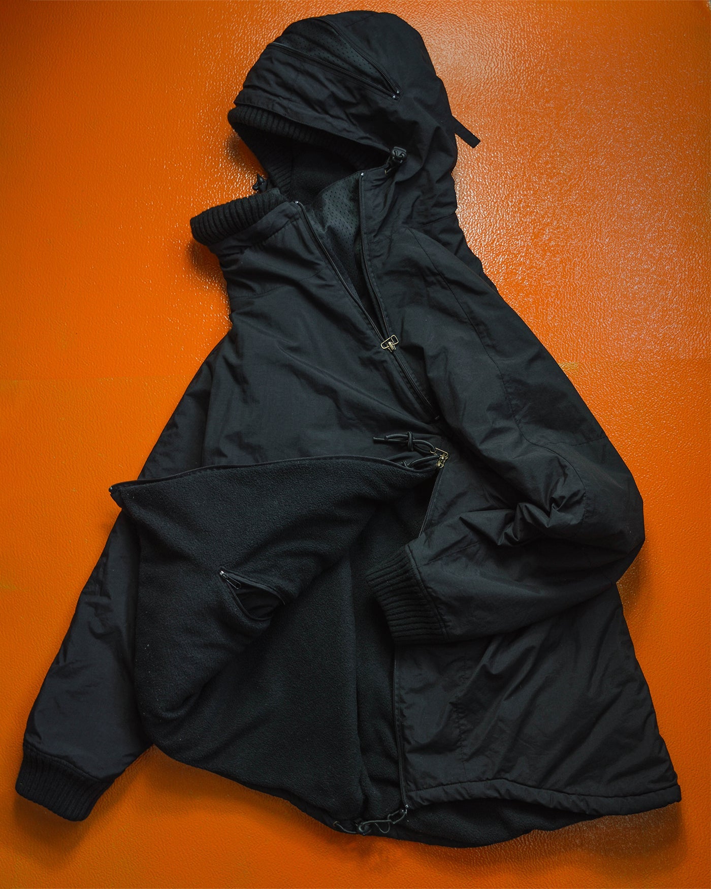 Black Multi Zip Ventilated Technical Pullover Jacket (L)