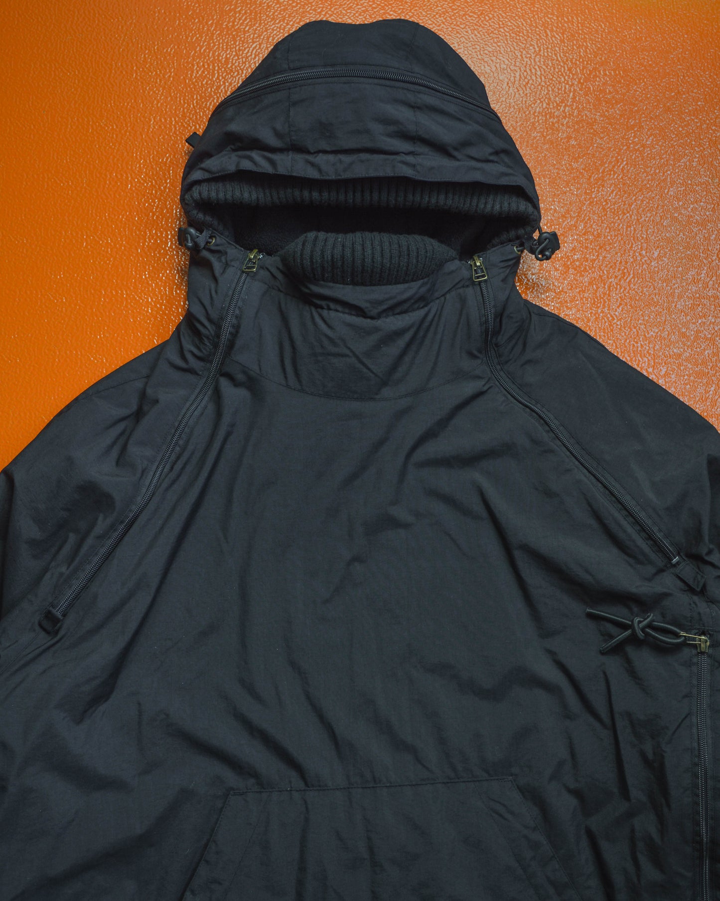 Black Multi Zip Ventilated Technical Pullover Jacket (L)