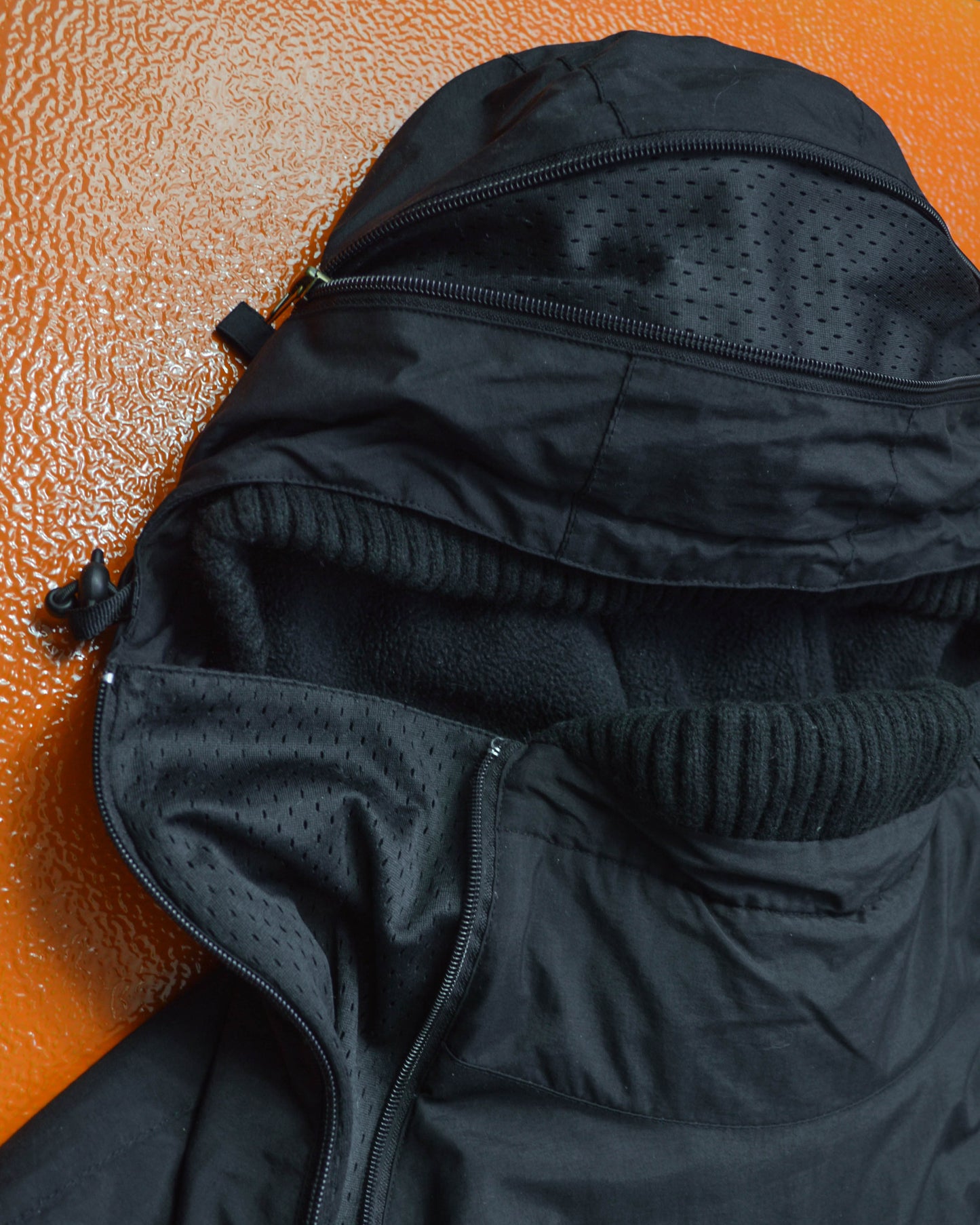 Black Multi Zip Ventilated Technical Pullover Jacket (L)