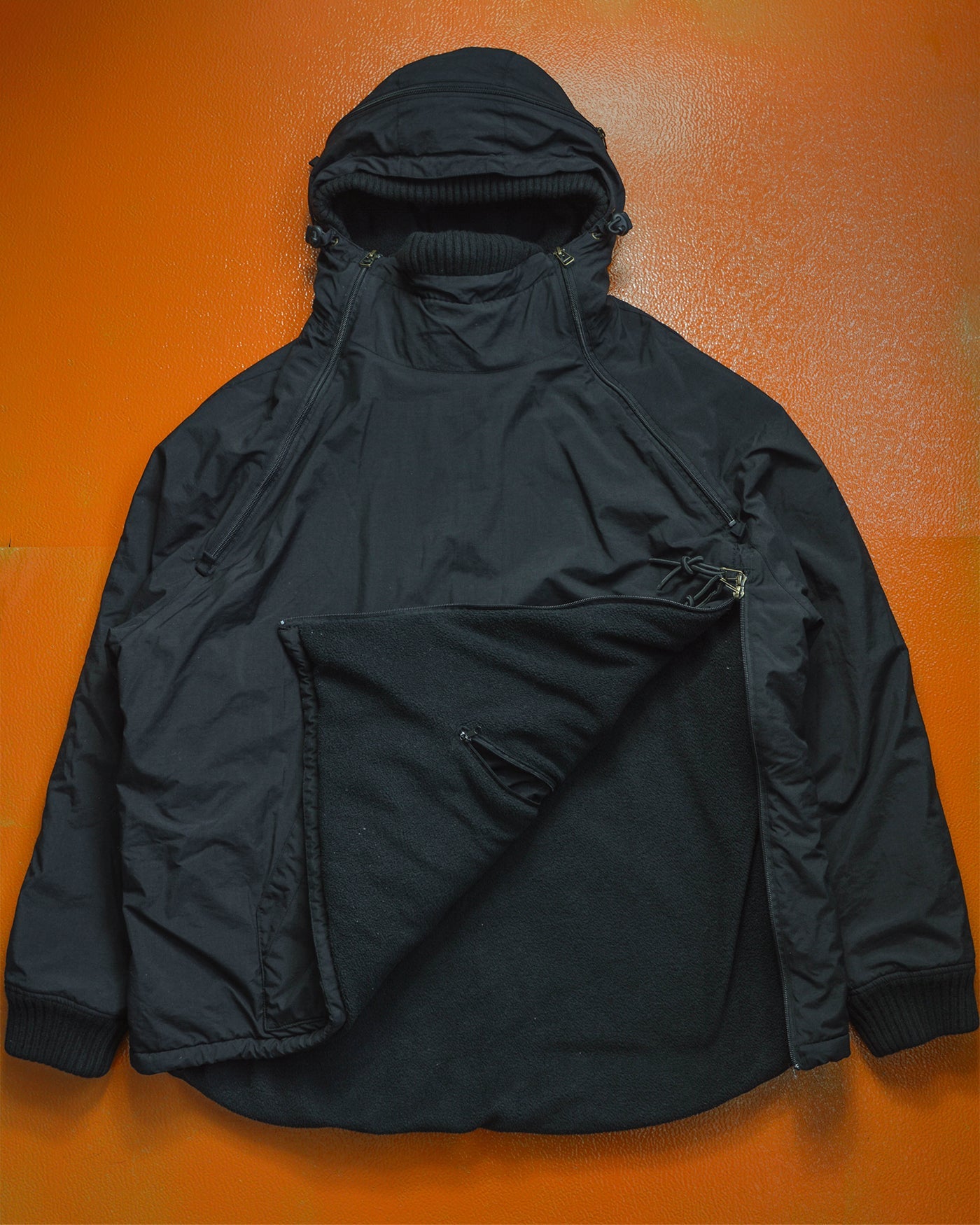 Black Multi Zip Ventilated Technical Pullover Jacket (L)