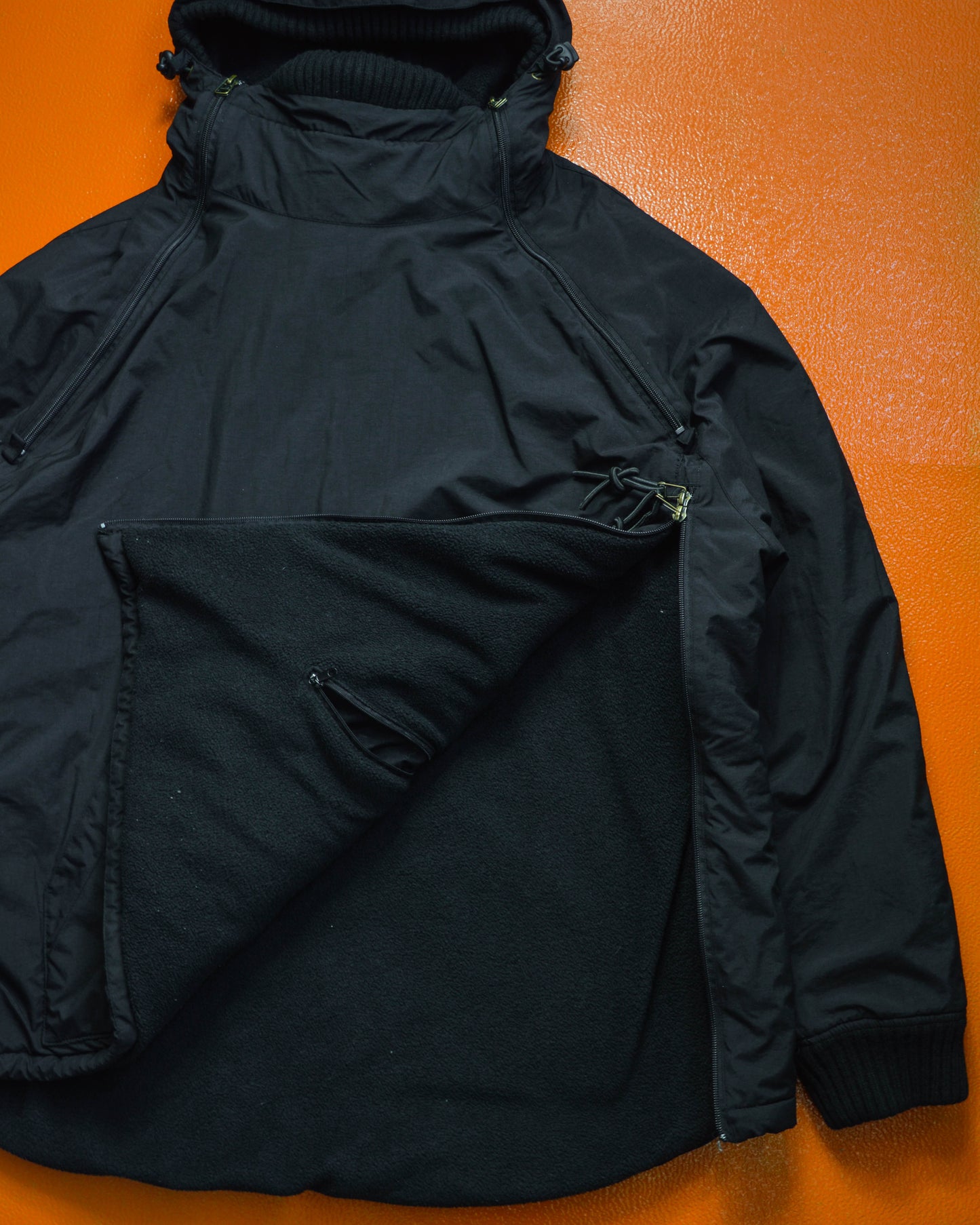 Black Multi Zip Ventilated Technical Pullover Jacket (L)