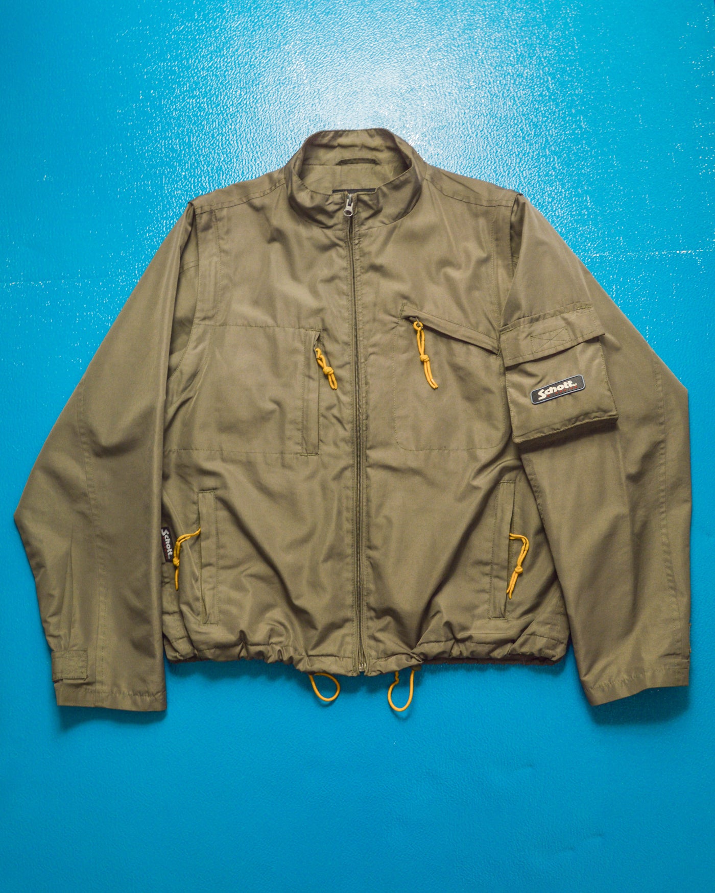 Multi- Pocket Muted Brown  Yellow Convertible Utility Jacket (M)