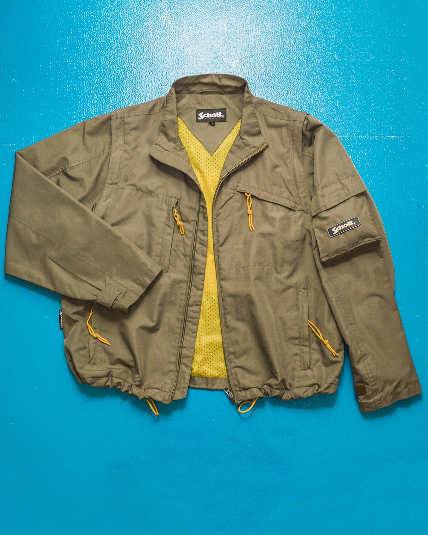 Multi- Pocket Muted Brown  Yellow Convertible Utility Jacket (M)