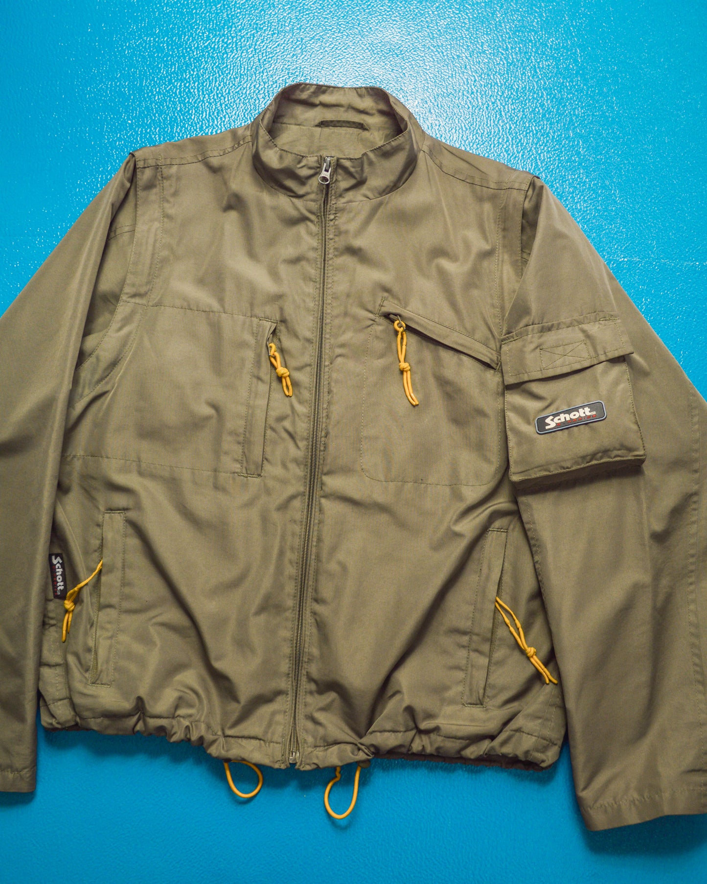Multi- Pocket Muted Brown  Yellow Convertible Utility Jacket (M)
