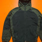 Panelled Muted Green  Black Windbreaker Jacket (S)