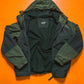Panelled Muted Green  Black Windbreaker Jacket (S)