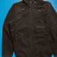 Reversible Cotton Waffle Black  Olive Brown Windbreaker Jacket (S~M)