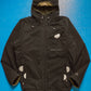 Reversible Cotton Waffle Black  Olive Brown Windbreaker Jacket (S~M)