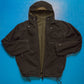 Reversible Cotton Waffle Black  Olive Brown Windbreaker Jacket (S~M)