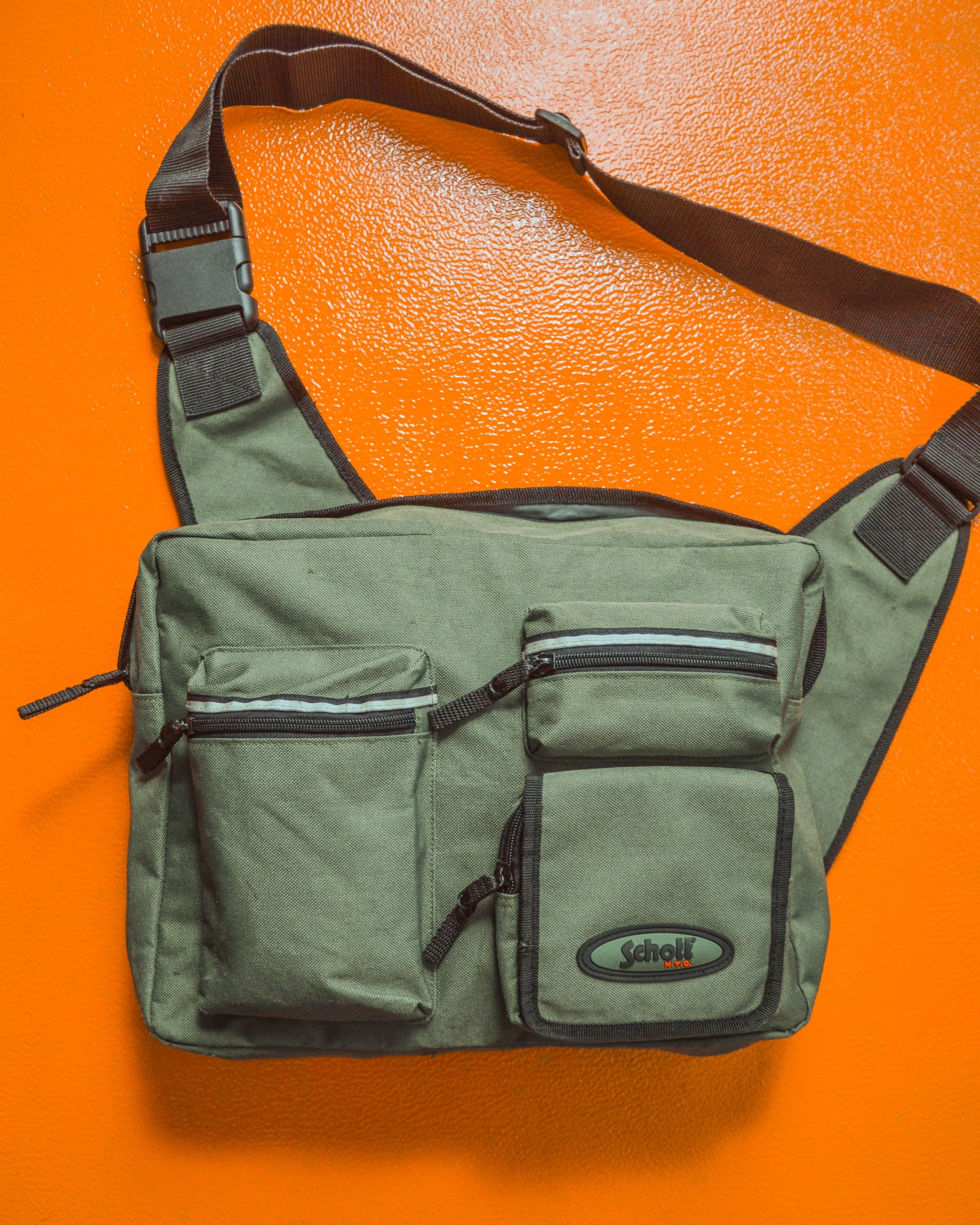 Sage Green 3-D Pocket Shoulder / Side Bag (~OS~)