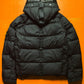 AW07 Opaque Black Nylon Tela Mesh Badge Goose Down Puffer Jacket (~M~)