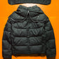 AW07 Opaque Black Nylon Tela Mesh Badge Goose Down Puffer Jacket (~M~)