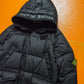 AW07 Opaque Black Nylon Tela Mesh Badge Goose Down Puffer Jacket (~M~)