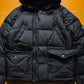 AW07 Opaque Black Nylon Tela Mesh Badge Goose Down Puffer Jacket (~M~)