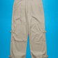 Beige Side Mesh Knee Pocket Cargo Pants (30~31)