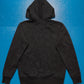 Black Tonal Allover Graphic Print Hoody (S)