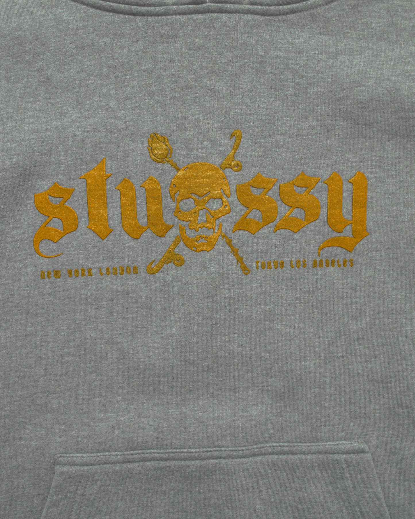 Crossbones Heather Grey Pullover Hoody (M~L)