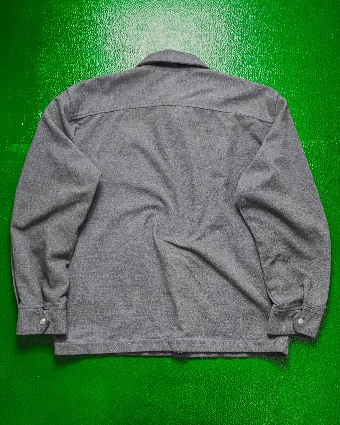 Early 2000s Grey Cotton Poly Shirt Work Jacket (~M~)