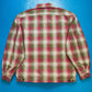 Early 90s Green  Magenta Plaid Zip Up Work Jacket (~L~)