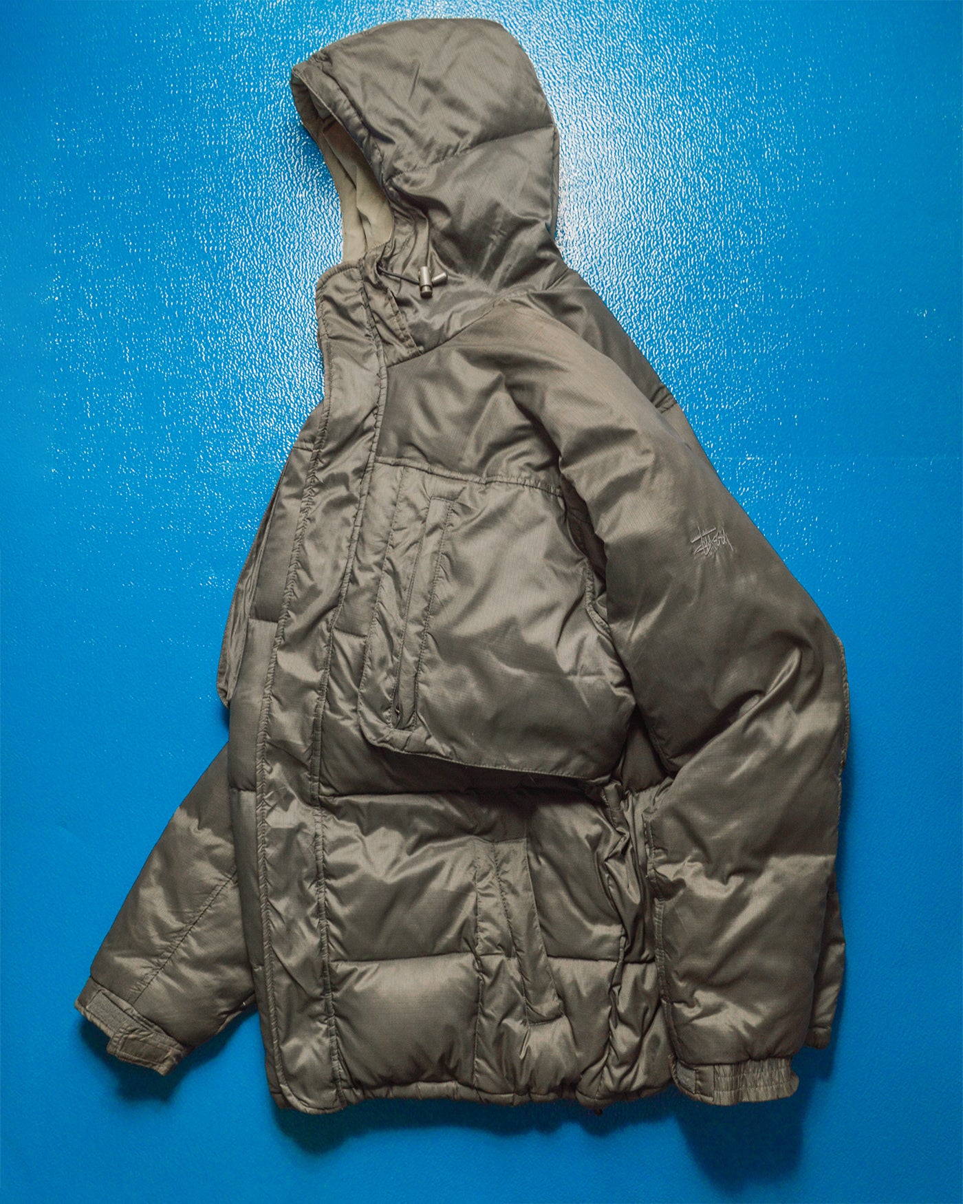 Late 90s Taupe Drop Pocket Puffer Jacket (L)