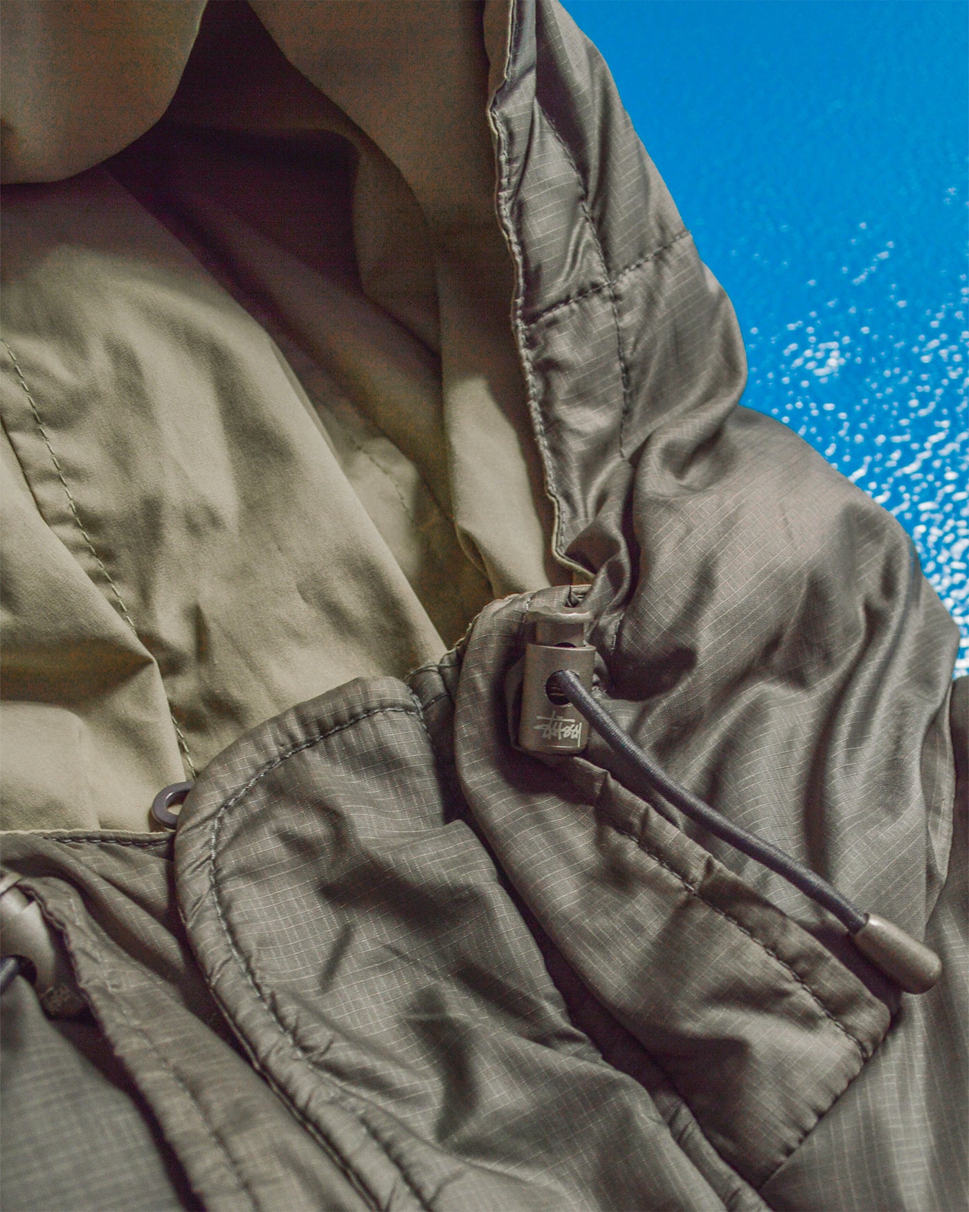 Late 90s Taupe Drop Pocket Puffer Jacket (L)
