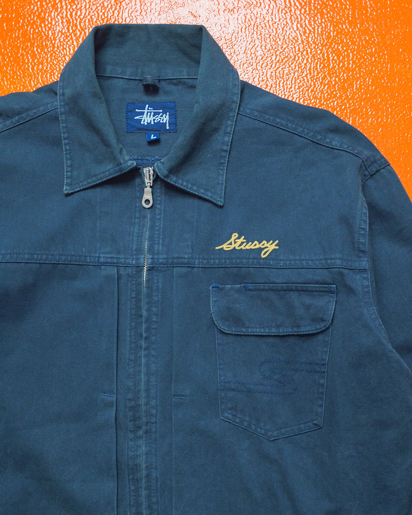 Type 1 Style Pleated Boxy Navy Work Jacket (L)