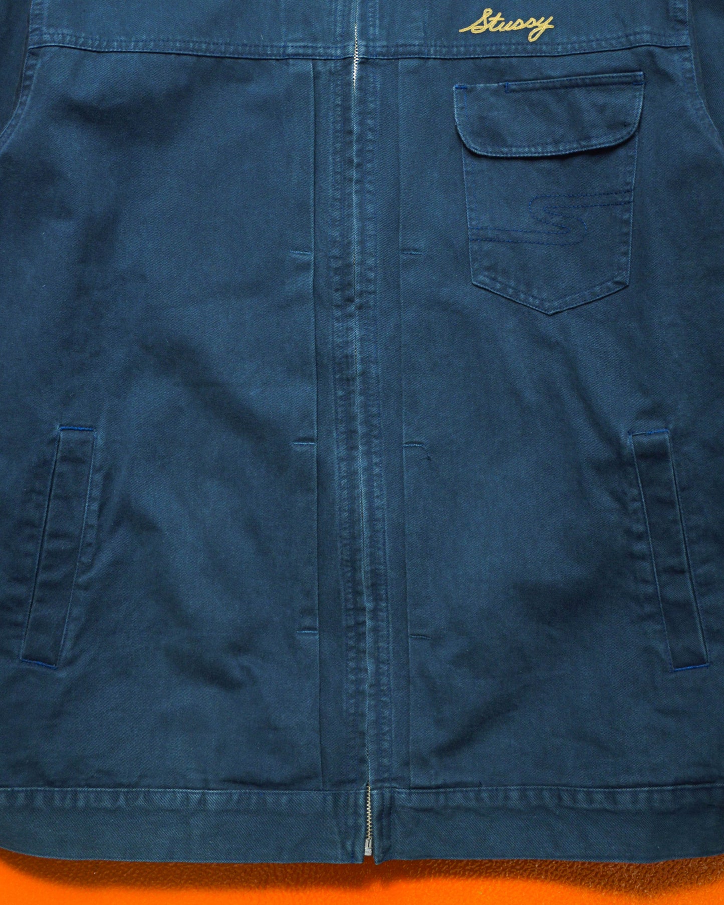 Type 1 Style Pleated Boxy Navy Work Jacket (L)