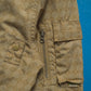 Beige Tiled Print Nylon Windbreaker Jacket (M)