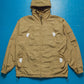 Beige Tiled Print Nylon Windbreaker Jacket (M)