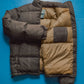 Grey Brown / Mocha Micro Plaid Puffer Jacket (M&L)